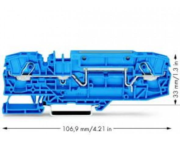 Wago 2-проводная проходная клемма 3, синие 2006-8604