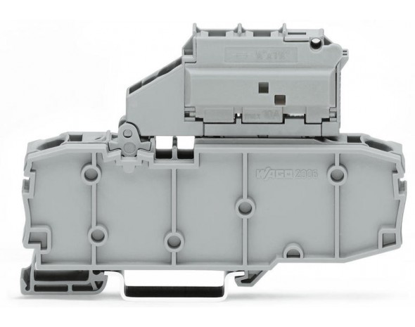 Wago 2-проводная клемма с предохранителем с поворотным патроном предохранителя, серые 2006-1631/099-000