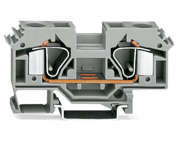 Wago 2-проводная проходная клемма 16 мм², серые 283-601