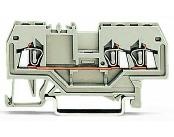 Wago 3-проводная проходная клемма 1,5, светло-серые 279-993