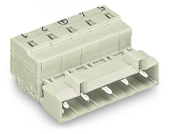 Wago 1-проводная вилка 100% защита от неправильного подсоединен, светло-серые 723-605/000-042