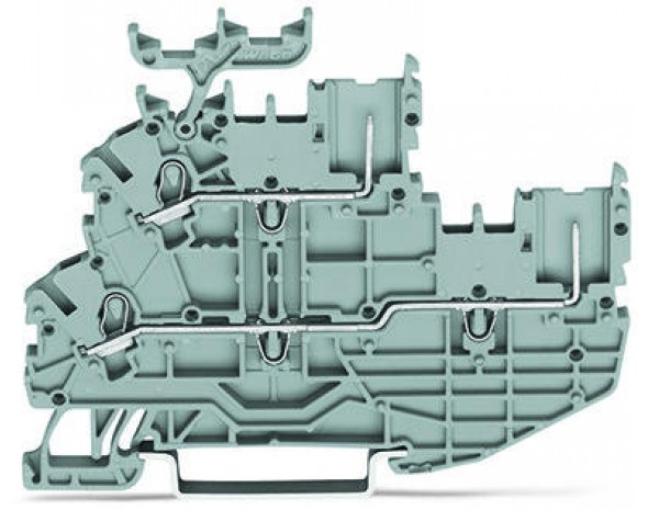 Wago 1-провод./1-конт. двухуровнев. клемм проходная/проходная, серые 2020-2231