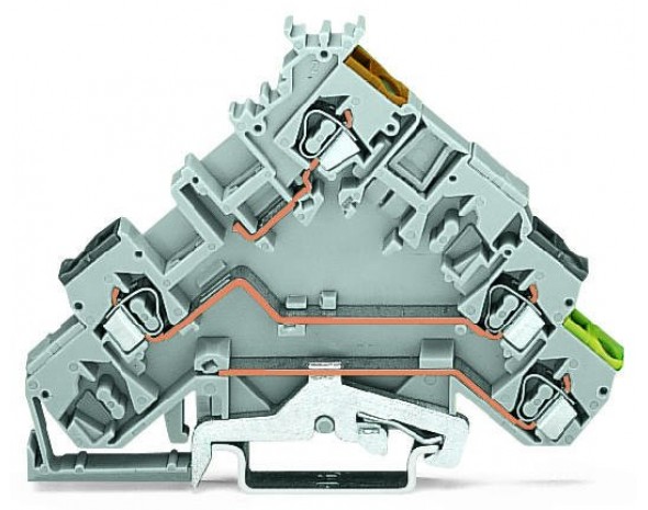 Wago 2-пров. клеммы для исполн. устройств серые 280-585