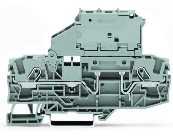 Wago 2-проводная клемма с предохранителем с поворотным патроном предохранителя, серые 2006-1611