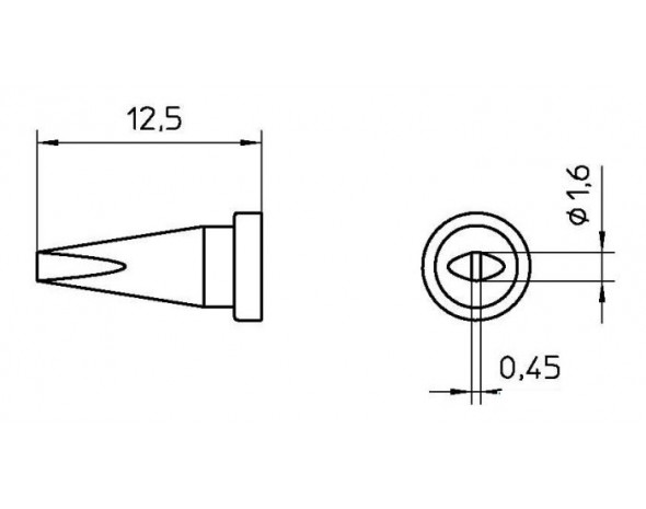 Паяльное жало LT ASLHS 1.6x0.45мм