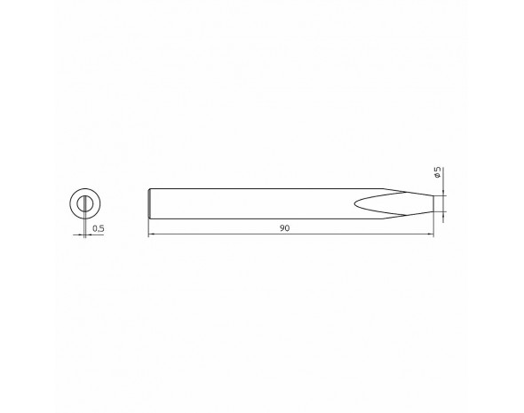 SPI80 235 Soldering Tip Chisel, 5,0 mm for SPI 81 Weller