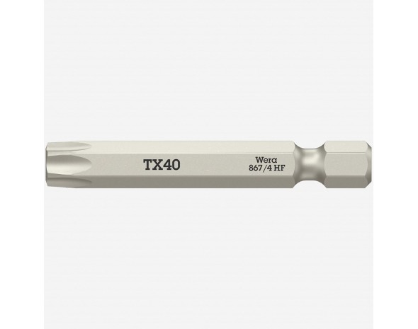 Бита, с фиксацией, 1/4" E6.3, TX 40 x 50 мм Wera 867/4 TORX® HF