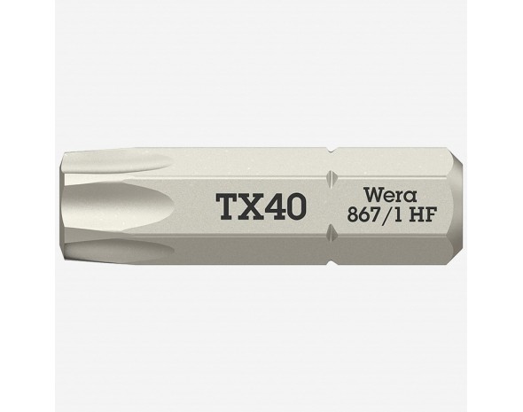 Бита, с фиксацией, 1/4" C6.3, TX 40 x 25 мм Wera 867/1 TORX® HF