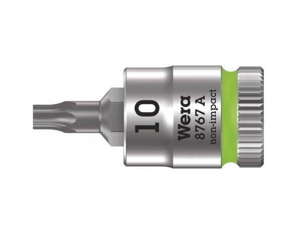 8767 A TORX Zyklop Головка торцевая со вставкой, DR 1/4", TX 10 x 28 мм WERA 003390