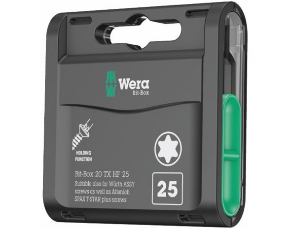 Набор бит, 1/4" C6.3, TX 25 x 25 мм, 20 шт Wera 867/1 HF Bit-Box 20 TORX® TX 25