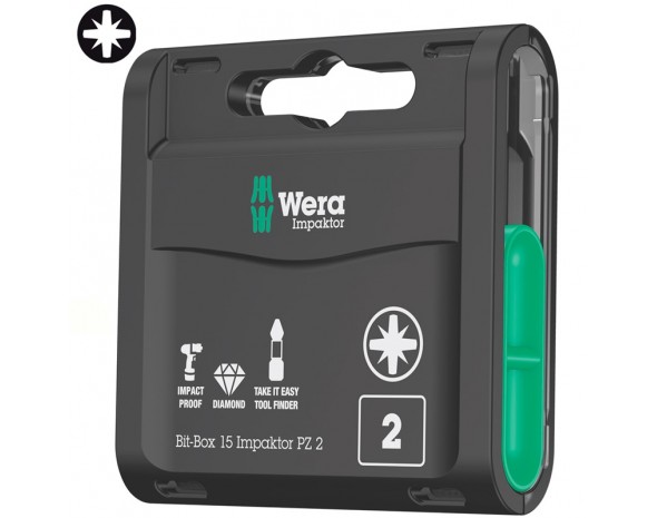 Набор WERA Bit-Box 15 Impaktor PZ 057763