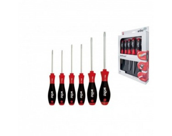 Набор отверток SoftFinish TORX Tamper Resistant (6 предметов), круглое жало, серия 362TRK6 Wiha 24506