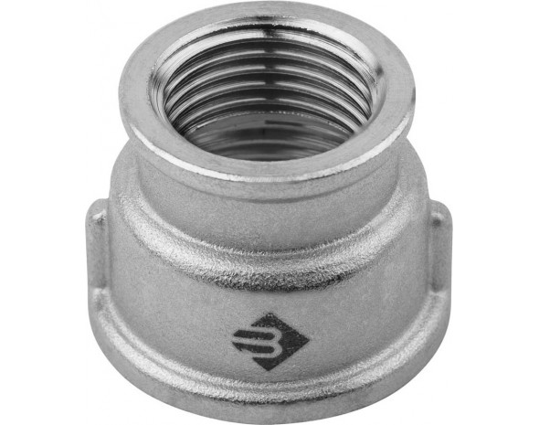 ЗУБР 1/2"-3/4", никелированная латунь, муфта переходная ЭКСПЕРТ 51292-1/2-3/4