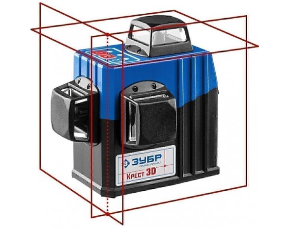 ЗУБР КРЕСТ 3D нивелир лазерный 3х360°, 20м/70м, точн. +/-0,3 мм/м (34908_z01)