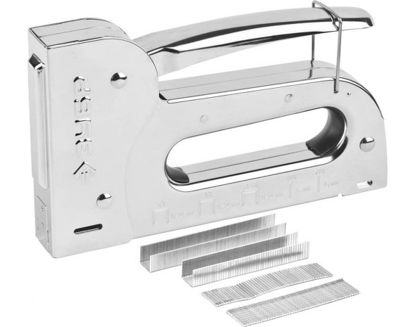 Степлер для скоб "Универсал 14" 6-в-1: тип 53 (6-14 мм) / 140 (8-14 мм) / 53F (8-14 мм) / 13 (6-14 мм) / 300 (16 мм) 500 (16 мм), ЗУБР Профессионал